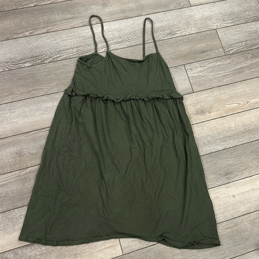 Asos shift spaghetti straps dress , militar green size us 10